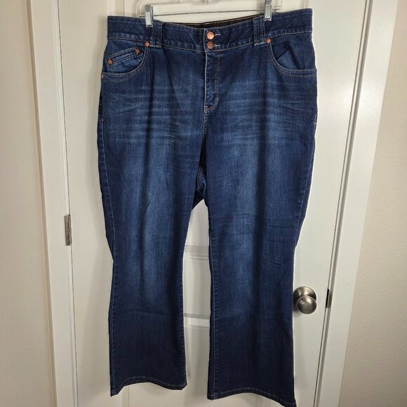 Lane Bryant Dark Wash Boot Cut Jeans - Picture 1 of 12
